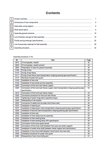 Komatsu WA1200-6 Heavy Equipment Assembly Instruction Manual