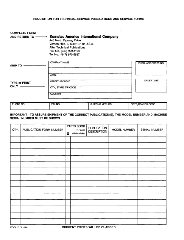 Komatsu WA180-1LC Operation and Maintenance Manual CEADW17021