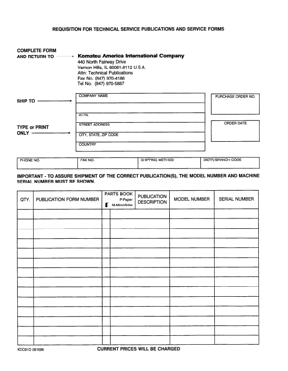 Komatsu WA180-1LC Wheel Loader Service and Repair Manual PDF