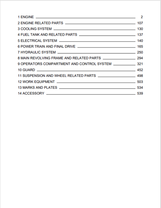 Komatsu WA180-3MC Wheel Loader Parts Catalogue S/N A81001-UP