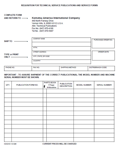 Komatsu WA250-3 Operation and Maintenance Manual CEAM001501