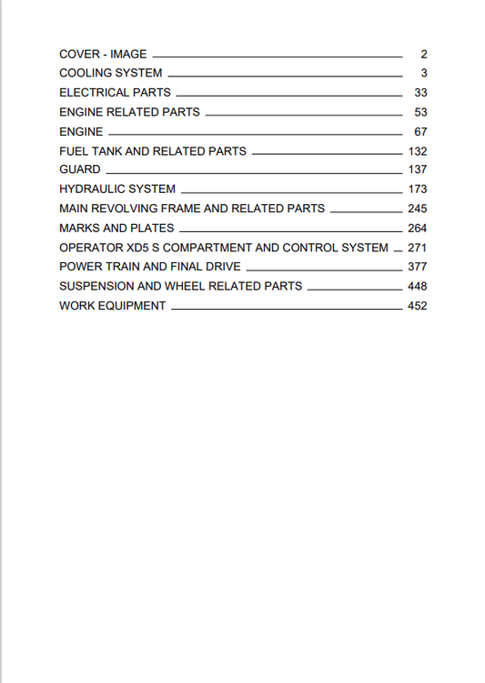 Komatsu WA250-6 Wheel Loader Parts Catalogue SN A76001-UP PDF