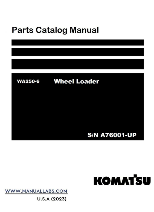 Komatsu WA250-6 Wheel Loader Parts Manual & Parts Book PDF