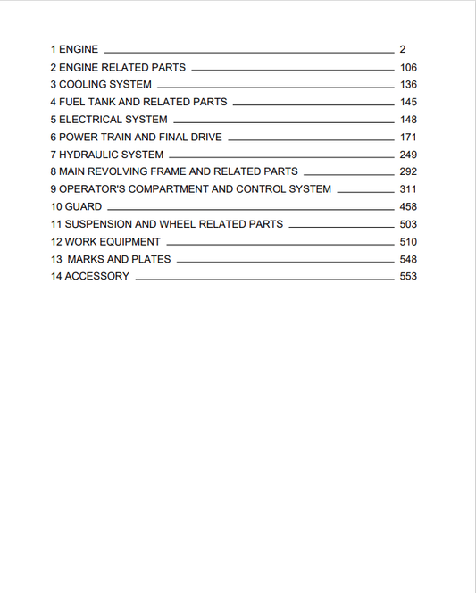 Komatsu WA250PT-3MC Wheel Loader Parts Catalogue SN A78001-UP