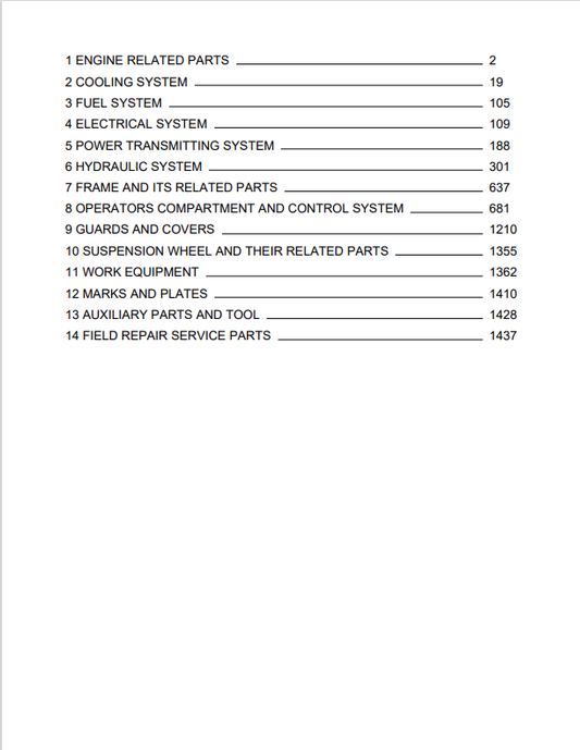 Komatsu WA250PZ-6 Wheel Loader Parts Catalogue 75750-UP PDF