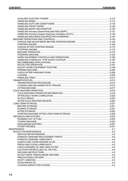 Komatsu WA270-7 Heavy Equipment Operation & Maintenance Guide