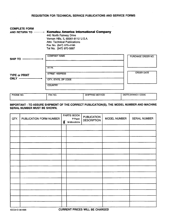 Komatsu WA320-1LC Operation and Maintenance Manual CEADW19021