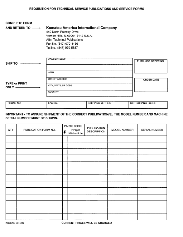 Komatsu WA320-3 Heavy Equipment Repair Manual CEBMW19071