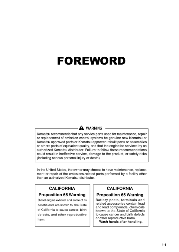Komatsu WA320-7 Wheel Loader Maintenance Guide and Operating Instructions CEAM027401