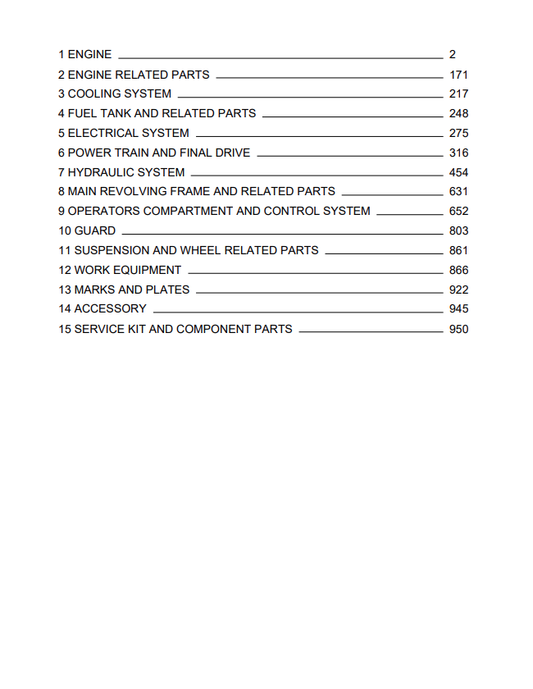 Komatsu WA320-8 Wheel Loader Parts Catalogue Manual PDF