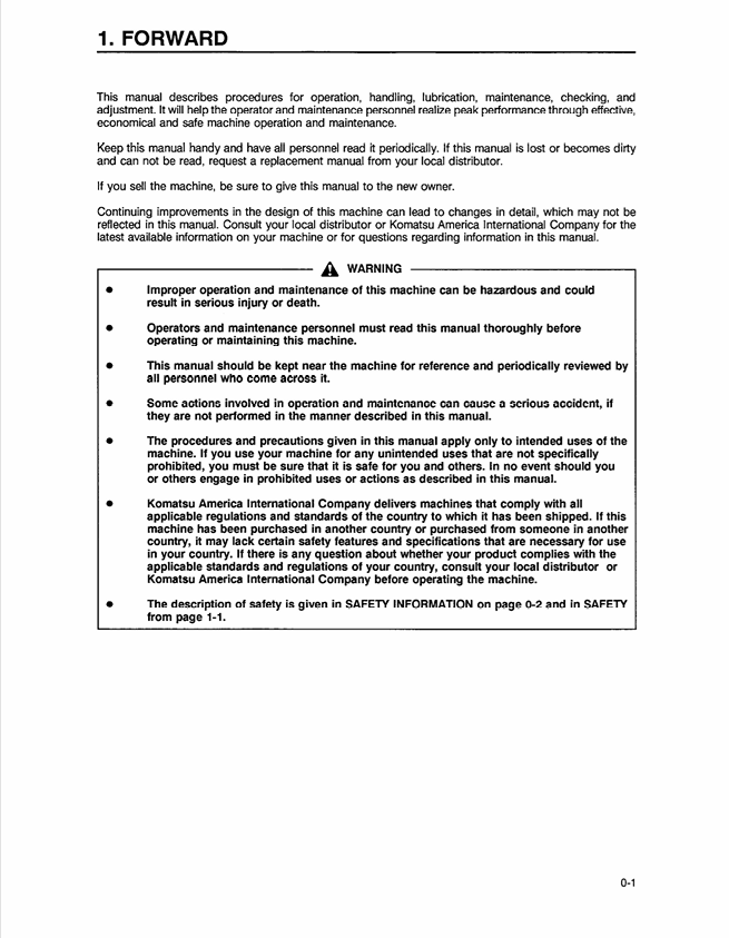 Komatsu WA380-3 Wheel Loader Maintenance Guide and Operating Instructions