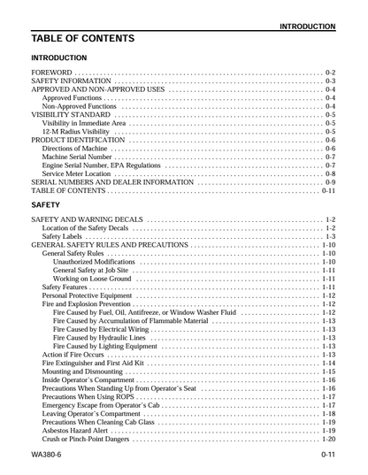 Komatsu WA380-6 Wheel Loader Operator and Maintenance Manual PDF