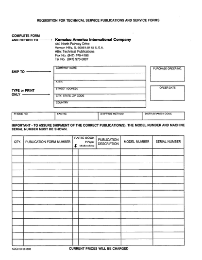 Komatsu WA450-2 Workshop and Maintenance Manual