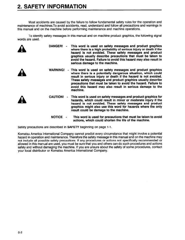 Komatsu WA450-3 Operation and Maintenance Manual CEAM000202