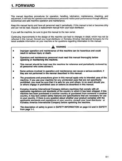Komatsu WA450-3 Wheel Loader Operating Guide CEAM000202