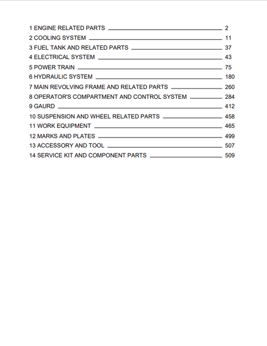 Komatsu WA450-6 Wheel Loader Parts Catalogue Manual PDF