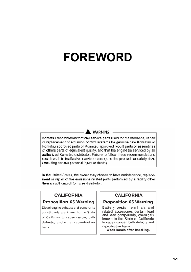 Komatsu WA470-8 Operation Manual and Preventive Maintenance Guide