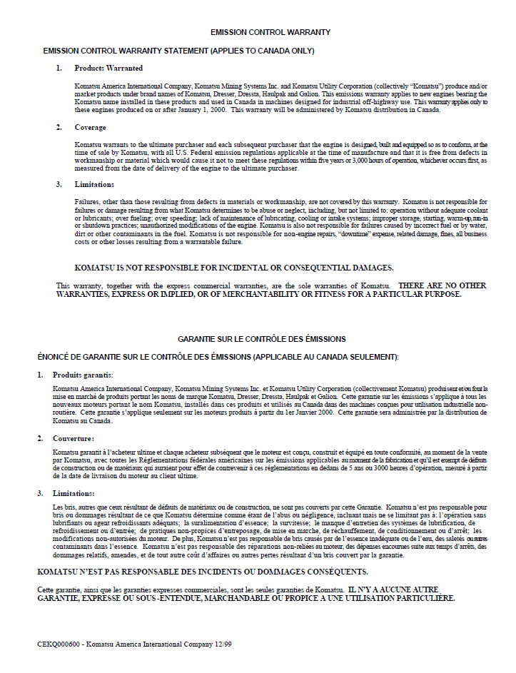 Komatsu WA480-5L Operation and Maintenance Guide CEAM009002