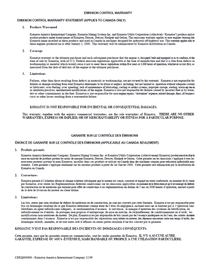 Komatsu WA480-5L Operation and Maintenance Guide CEAM009002