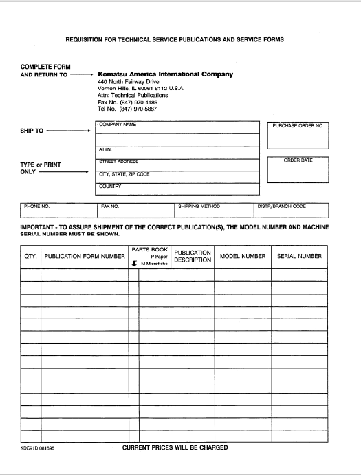 Komatsu WA500-1LC Workshop and Maintenance Manual