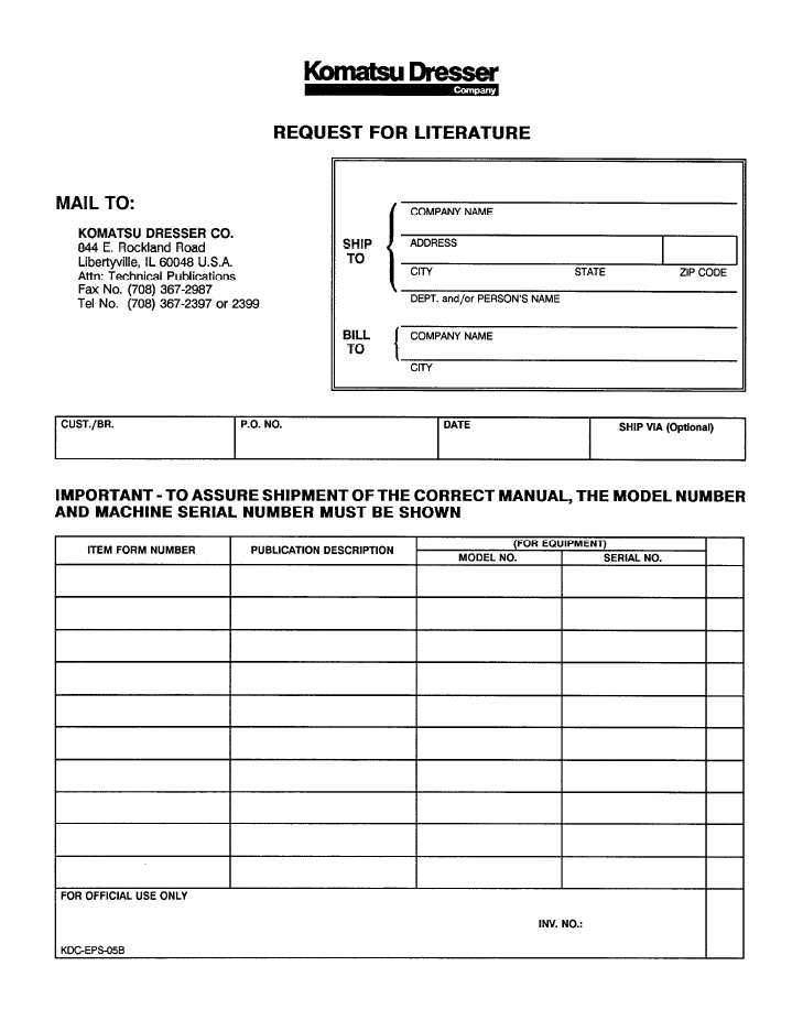 Komatsu WA500-1L Operation and Maintenance Manual CEADW25010