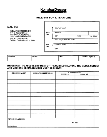 Komatsu WA500-1L Operation and Maintenance Manual CEADW25010