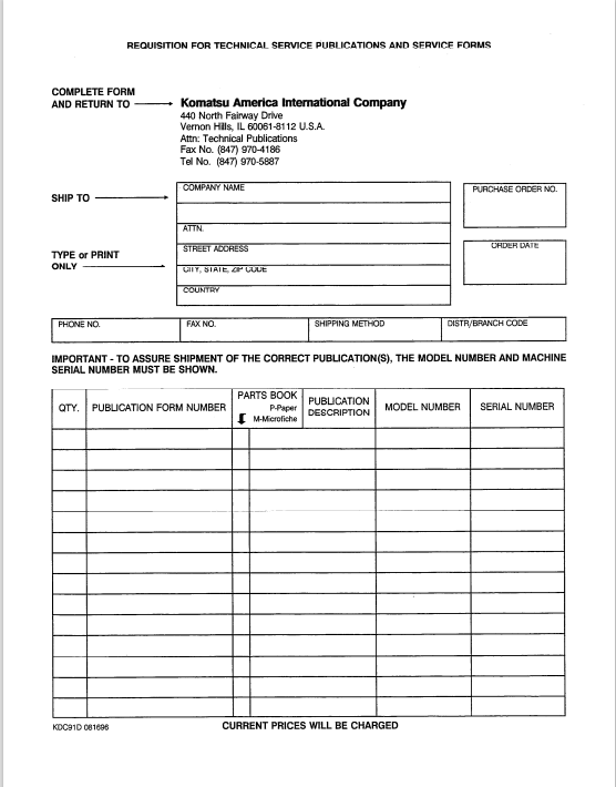 Komatsu WA500-1L Workshop and Maintenance Manual