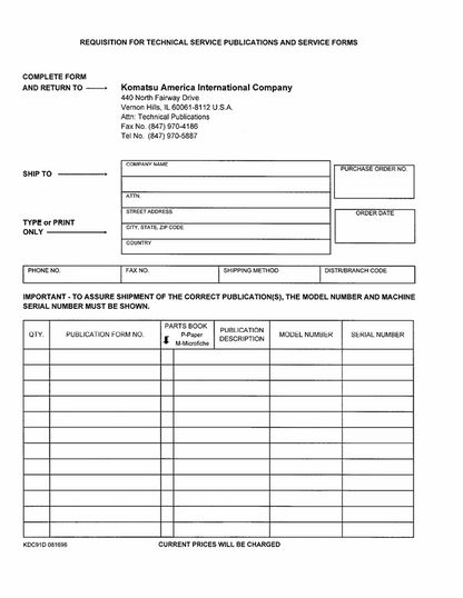 Komatsu WA500-1 Technical Shop & Troubleshooting Manual – CEBM000500