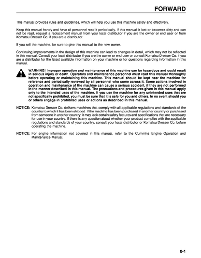 Komatsu WA600-1LC Operation and Maintenance Manual CEADW26030