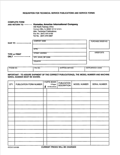 Komatsu WA600-1L Workshop and Maintenance Manual
