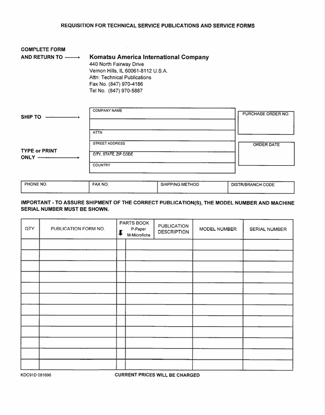 Komatsu WA600-1 Technical Shop & Troubleshooting Manual – CEBM000800