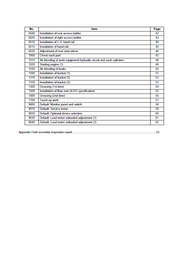 Komatsu WA600-8 Wheel Loader Assembly Instructions PDF