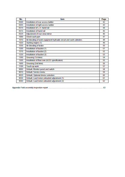 Komatsu WA600-8 Wheel Loader Assembly Instructions PDF