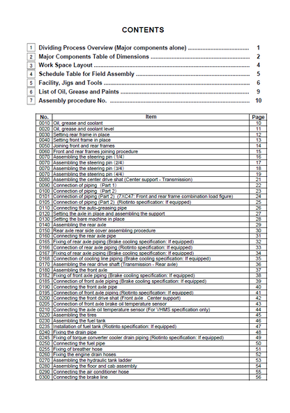 Komatsu WA800-3E0 and WA900-3E0 Heavy Wheel Loader Assembly Guide