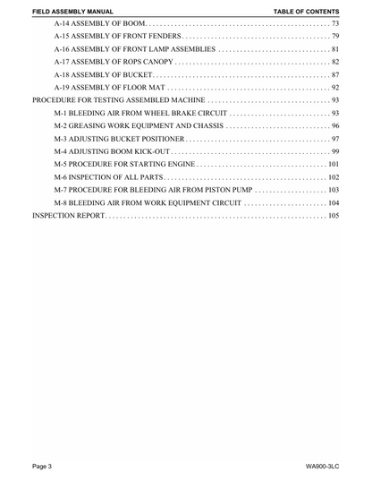 Komatsu WA900-3LC Large Wheel Loader Assembly Guide – CEAW000200