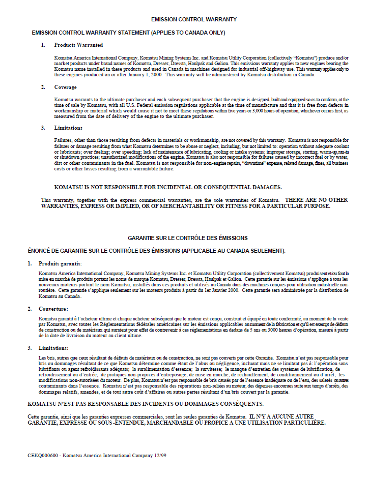 Komatsu WB150AWS-2N Construction Equipment Maintenance Manual CEAD013002