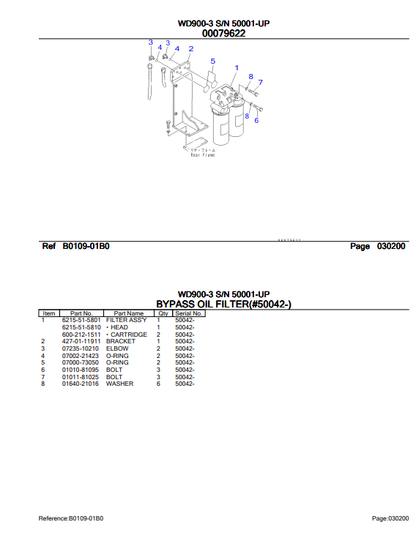 Komatsu WD600-3 Replacement Parts Catalogue Manual Download
