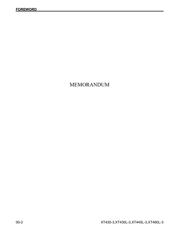 Komatsu XT430-3 XT430L-3 XT445L-3 XT460L-3 Shop Manual PDF