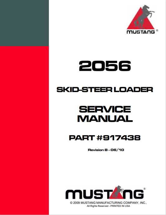 MUSTANG 2056 SKID-STEER LOADER SERVICE MANUAL 917438 - PDF
