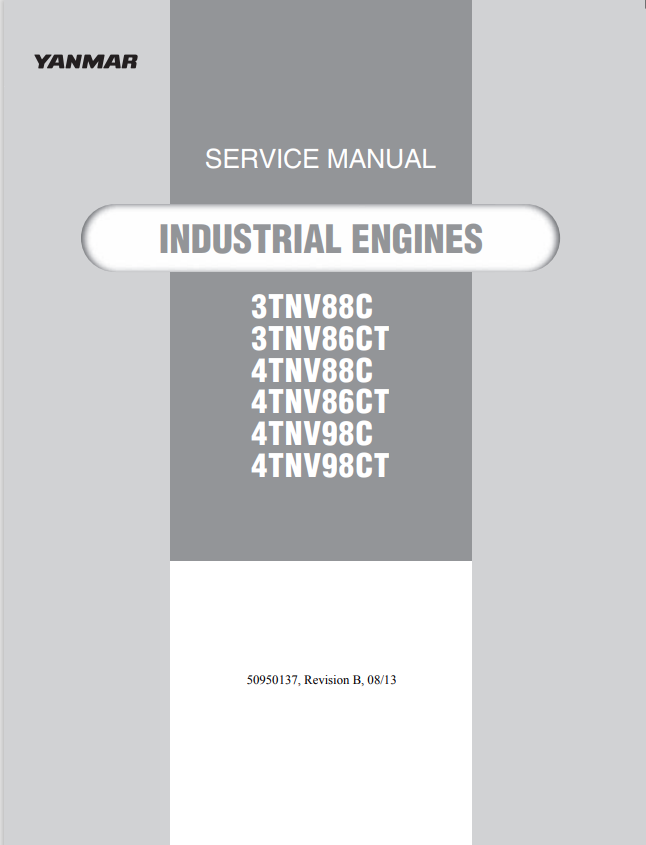 MUSTANG 3TNV88C, 3TNV86CT, 4TNV88C, 4TNV86CT, 4TNV98C, 4TNV98CT TRACK LOADER SERVICE MANUAL 50950137 - PDF