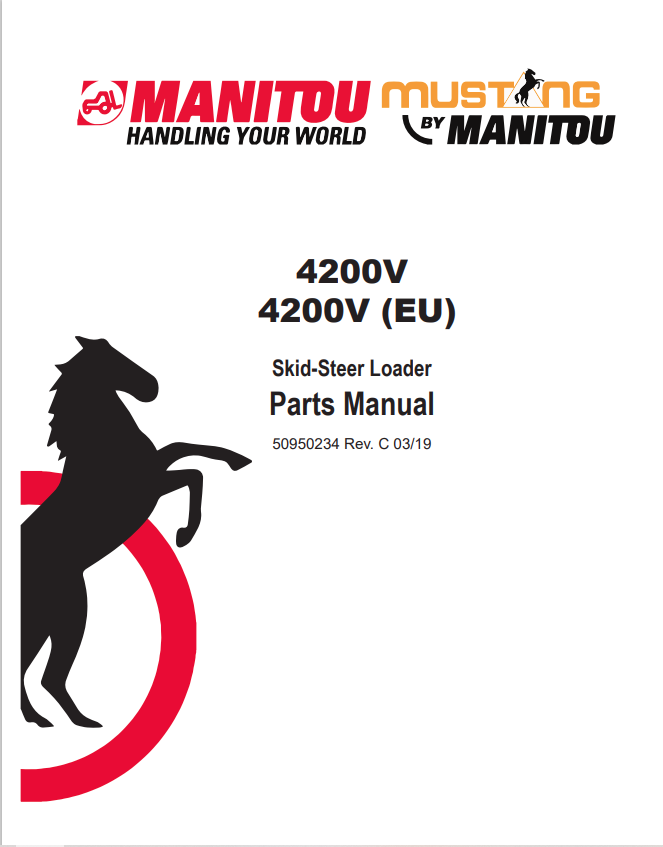MUSTANG 4200V, 4200V SKID-STEER LOADER PARTS MANUAL 50950234 - PDF
