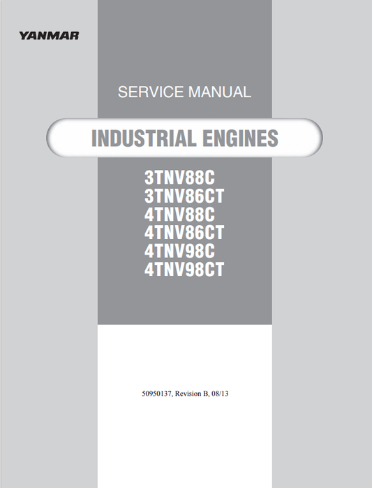 MUSTANG INDUSTRIAL 3TNV88C, 3TNV86CT, 4TNV88C, 4TNV86CT, 4TNV98C, 4TNV98CT ENGINE SKID-STEER LOADER SERVICE MANUAL 50950137 - PDF