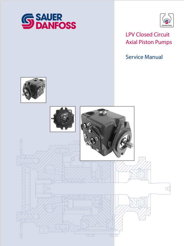 MUSTANG SAUER DANFOSS LPV CLOSED CIRCUIT AXIAL PISTON PUMP SKID-STEER LOADER SERVICE MANUAL 917452 - PDF