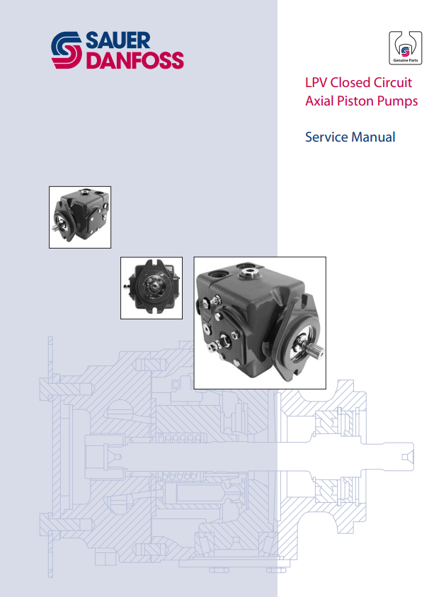 MUSTANG SAUER DANFOSS LPV CLOSED CIRCUIT AXIAL PISTON PUMP SKID-STEER LOADER SERVICE MANUAL 917452 - PDF