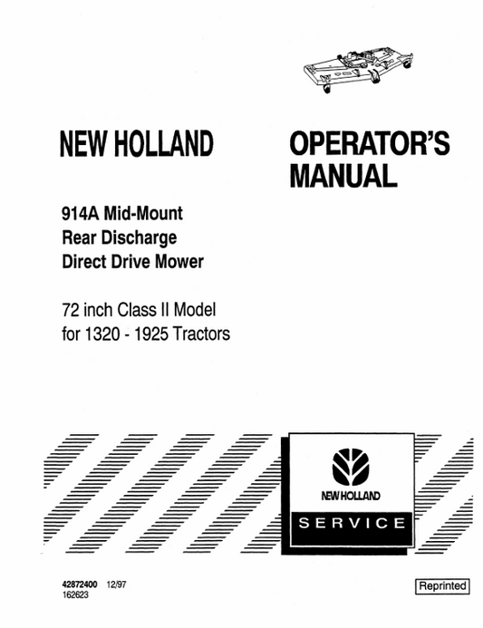 New Holland 1320, 1325, 914A Operator Manual 42872400 PDF