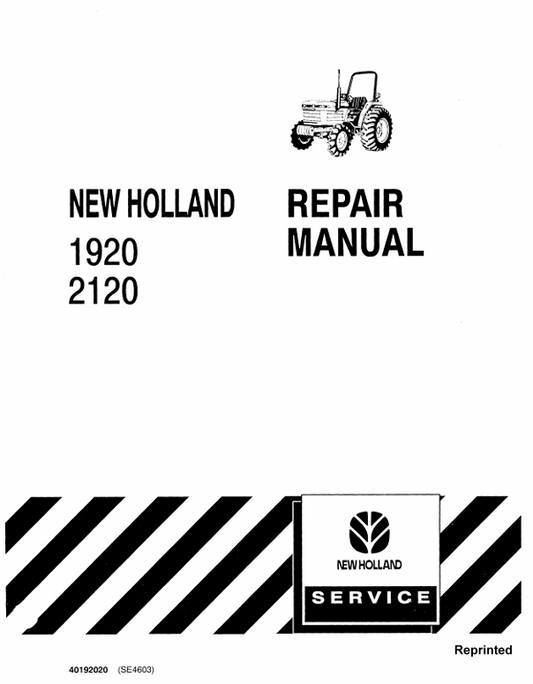 New Holland 1920, 2120 Service Repair Manual 40192020 PDF