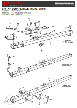 New Holland 570-NH Square Baler Parts Catalogue Manual 01/89-08/08 PDF