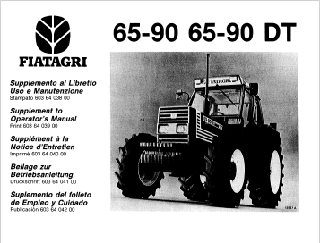 New Holland 6036412000 Fiat 65-66 Operator's Manual 06910138 PDF