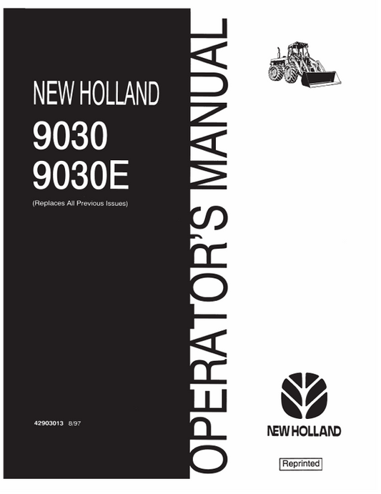 New Holland 9030, 9030E Bi-Directional Tractor Operator Manual 42603013 PDF