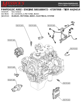 New Holland A002 Engine F4HFE413C Tier 4A Parts Catalogue Manual 5801688472-47397958 PDF